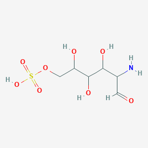 molecular formula C6H13NO8S B1227892 (5-Amino-2,3,4-trihydroxy-6-oxohexyl) hydrogen sulfate 
