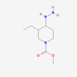 Methyl 3-ethyl-4-hydrazinylpiperidine-1-carboxylate