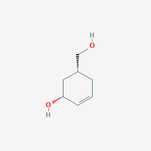 molecular formula C7H12O2 B12278970 cis-5-Hydroxymethyl-cyclohex-2-enol 