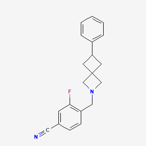 3-Fluoro-4-({6-phenyl-2-azaspiro[3.3]heptan-2-yl}methyl)benzonitrile