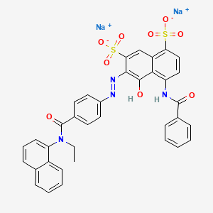 Disodium 4-(benzoylamino)-6-((4-((ethyl-1-naphthylamino)carbonyl)phenyl)azo)-5-hydroxynaphthalene-1,7-disulphonate