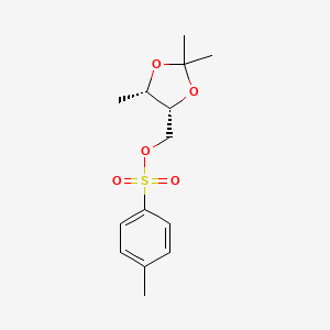 molecular formula C14H20O5S B12278988 [(4R,5S)-2,2,5-trimethyl-1,3-dioxolan-4-yl]methyl 4-methylbenzenesulfonate CAS No. 73987-14-1