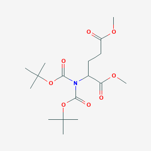 molecular formula C17H29NO8 B12279015 Dimethyl (S)-2-[Bis(Boc)amino]pentanedioate 