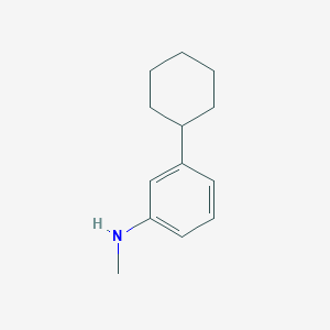 molecular formula C13H19N B12279033 3-Cyclohexyl-N-methylaniline 