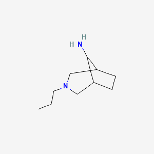 molecular formula C10H20N2 B12279047 3-Propyl-3-azabicyclo[3.2.1]octan-8-amine 