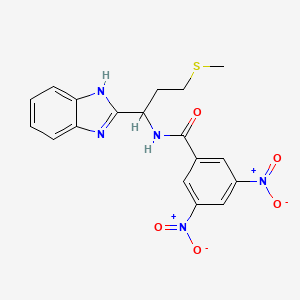N-[1-(1H-benzimidazol-2-yl)-3-(methylthio)propyl]-3,5-dinitrobenzamide