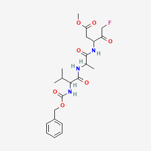 N-[(Phenylmethoxy)carbonyl]-L-valyl-N-[(1S)-3-fluoro-1-(2-methoxy-2-oxoethyl)-2-oxopropyl]-L-alaninamide