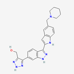 (5-{3-[5-(Piperidin-1-Ylmethyl)-1h-Indol-2-Yl]-1h-Indazol-6-Yl}-2h-1,2,3-Triazol-4-Yl)methanol