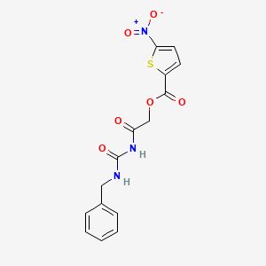 5-Nitro-2-thiophenecarboxylic acid [2-oxo-2-[[oxo-[(phenylmethyl)amino]methyl]amino]ethyl] ester