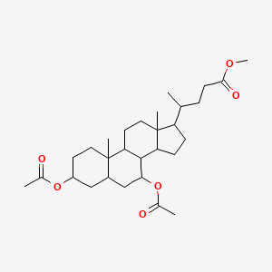 molecular formula C29H46O6 B12279111 Methyl diacetylchenodesoxycholate CAS No. 56085-34-8