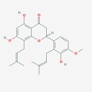 5,7,3'-trihydroxy-4'-methoxy-8,2'-di(3-methyl-2-butenyl)-(2S)-flavanone