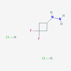 molecular formula C4H10Cl2F2N2 B12279133 (3,3-Difluorocyclobutyl)hydrazine dihydrochloride 