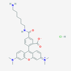 5-(6-Aminohexylcarbamoyl)-2-[3-(dimethylamino)-6-dimethylazaniumylidenexanthen-9-yl]benzoate;hydrochloride