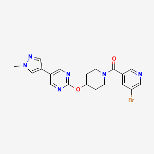 2-{[1-(5-bromopyridine-3-carbonyl)piperidin-4-yl]oxy}-5-(1-methyl-1H-pyrazol-4-yl)pyrimidine