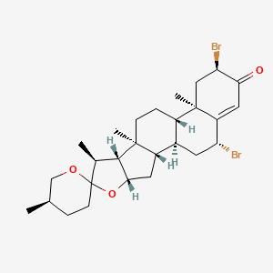 molecular formula C27H38Br2O3 B1227928 2,6-Dibromospirost-4-en-3-one 