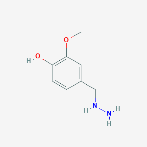 molecular formula C8H12N2O2 B12279288 4-(Hydrazinylmethyl)-2-methoxyphenol 