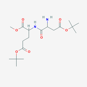 molecular formula C18H32N2O7 B12279298 5-tert-Butyl 1-Methyl (S)-2-[(S)-2-Amino-4-(tert-butoxy)-4-oxobutanamido]pentanedioate 