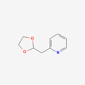 molecular formula C9H11NO2 B12279328 2-((1,3-Dioxolan-2-yl)methyl)pyridine 