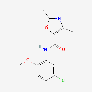 molecular formula C13H13ClN2O3 B1227936 N-(5-chloro-2-methoxyphenyl)-2,4-dimethyl-5-oxazolecarboxamide 