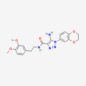 molecular formula C21H23N5O5 B1227938 5-氨基-1-(2,3-二氢-1,4-苯并二氧杂环-6-基)-N-[2-(3,4-二甲氧基苯基)乙基]-4-三唑羧酰胺 