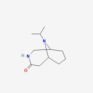 molecular formula C11H20N2O B12279405 10-(Propan-2-yl)-3,10-diazabicyclo[4.3.1]decan-4-one 