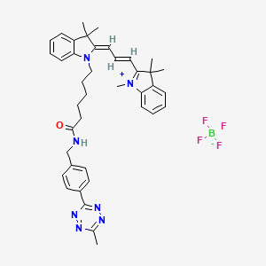 6-[(2Z)-3,3-dimethyl-2-[(E)-3-(1,3,3-trimethylindol-1-ium-2-yl)prop-2-enylidene]indol-1-yl]-N-[[4-(6-methyl-1,2,4,5-tetrazin-3-yl)phenyl]methyl]hexanamide;tetrafluoroborate