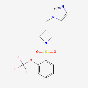 1-({1-[2-(trifluoromethoxy)benzenesulfonyl]azetidin-3-yl}methyl)-1H-imidazole