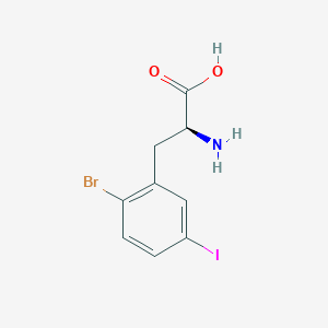 molecular formula C9H9BrINO2 B12279439 2-Bromo-5-iodo-L-phenylalanine 