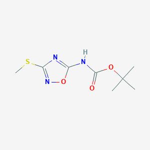 Tert-butyl 3-(methylthio)-1,2,4-oxadiazol-5-ylcarbamate