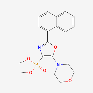 molecular formula C19H21N2O5P B1227946 4-[4-Dimethoxyphosphoryl-2-(1-naphthalenyl)-5-oxazolyl]morpholine 