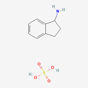 molecular formula C9H13NO4S B12279465 1-Aminoindan sulfate 