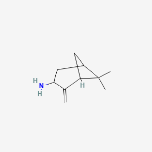 molecular formula C10H17N B1227947 6,6-Dimethyl-4-methylene-3-bicyclo[3.1.1]heptanamine 