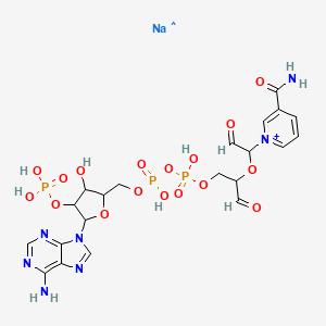 molecular formula C21H27N7NaO17P3+ B12279470 beta-NADP-dialdehyde 