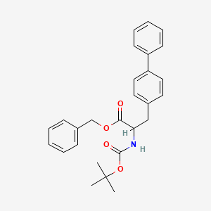 molecular formula C27H29NO4 B12279479 Benzyl 2-[(2-methylpropan-2-yl)oxycarbonylamino]-3-(4-phenylphenyl)propanoate 