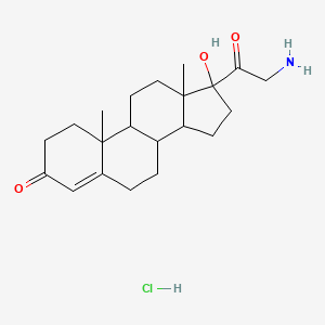 17-(2-aminoacetyl)-17-hydroxy-10,13-dimethyl-2,6,7,8,9,11,12,14,15,16-decahydro-1H-cyclopenta[a]phenanthren-3-one;hydrochloride