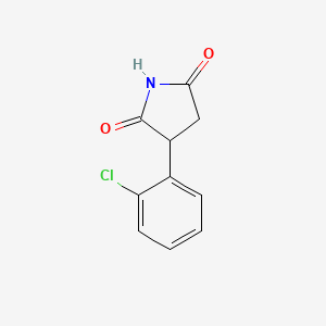 molecular formula C10H8ClNO2 B12279496 3-(2-Chlorophenyl)-2,5-pyrrolidinedione 