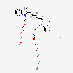 molecular formula C42H57ClN2O7 B12279501 N-(hydroxy-PEG2)-N'-(propargyl-PEG4)-Cy5 