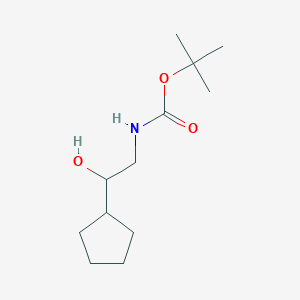 molecular formula C12H23NO3 B12279505 1-Cyclopentyl-2-(Boc-amino)ethanol 