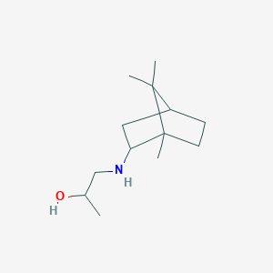 molecular formula C13H25NO B12279512 1-({1,7,7-Trimethylbicyclo[2.2.1]heptan-2-yl}amino)propan-2-ol 