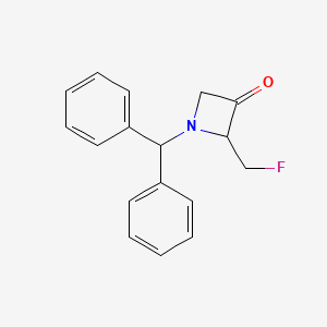 molecular formula C17H16FNO B12279524 1-(Diphenylmethyl)-2-(fluoromethyl)azetidin-3-one 