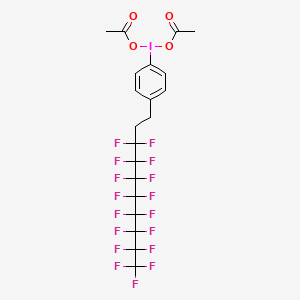 molecular formula C20H14F17IO4 B12279553 1-(Diacetoxyiodo)-4-(3,3,4,4,5,5,6,6,7,7,8,8,9,9,10,10,10-heptadecafluorodecyl)benzene CAS No. 882186-02-9