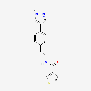 N-{2-[4-(1-methyl-1H-pyrazol-4-yl)phenyl]ethyl}thiophene-3-carboxamide