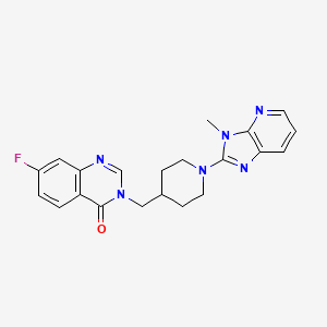 7-fluoro-3-[(1-{3-methyl-3H-imidazo[4,5-b]pyridin-2-yl}piperidin-4-yl)methyl]-3,4-dihydroquinazolin-4-one