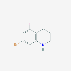 molecular formula C9H9BrFN B12279572 7-Bromo-5-fluoro-1,2,3,4-tetrahydroquinoline 