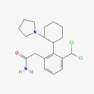 trans-(+/-)-3,4-Dichloro-N-methyl-N-(2-[1-pyrrolidinyl]cyclohexyl)-benzeneacetamide methanesulfonate salt