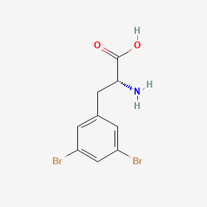 molecular formula C9H9Br2NO2 B12279595 3,5-Dibromo-d-phenylalanine 