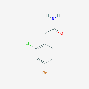 molecular formula C8H7BrClNO B12279611 2-(4-Bromo-2-chlorophenyl)acetamide 