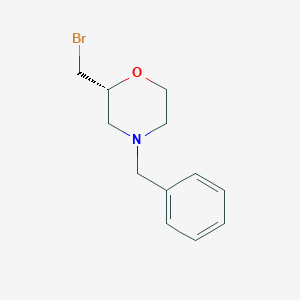 molecular formula C12H16BrNO B12279616 (R)-4-Benzyl-2-(bromomethyl)morpholine CAS No. 1359658-40-4