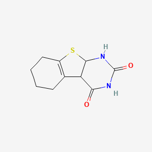 molecular formula C10H12N2O2S B12279686 4a,5,6,7,8,9a-hexahydro-1H-[1]benzothiolo[2,3-d]pyrimidine-2,4-dione 