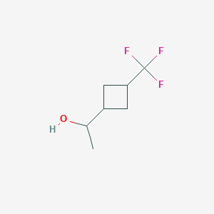 molecular formula C7H11F3O B12279687 1-[3-(Trifluoromethyl)cyclobutyl]ethan-1-ol 